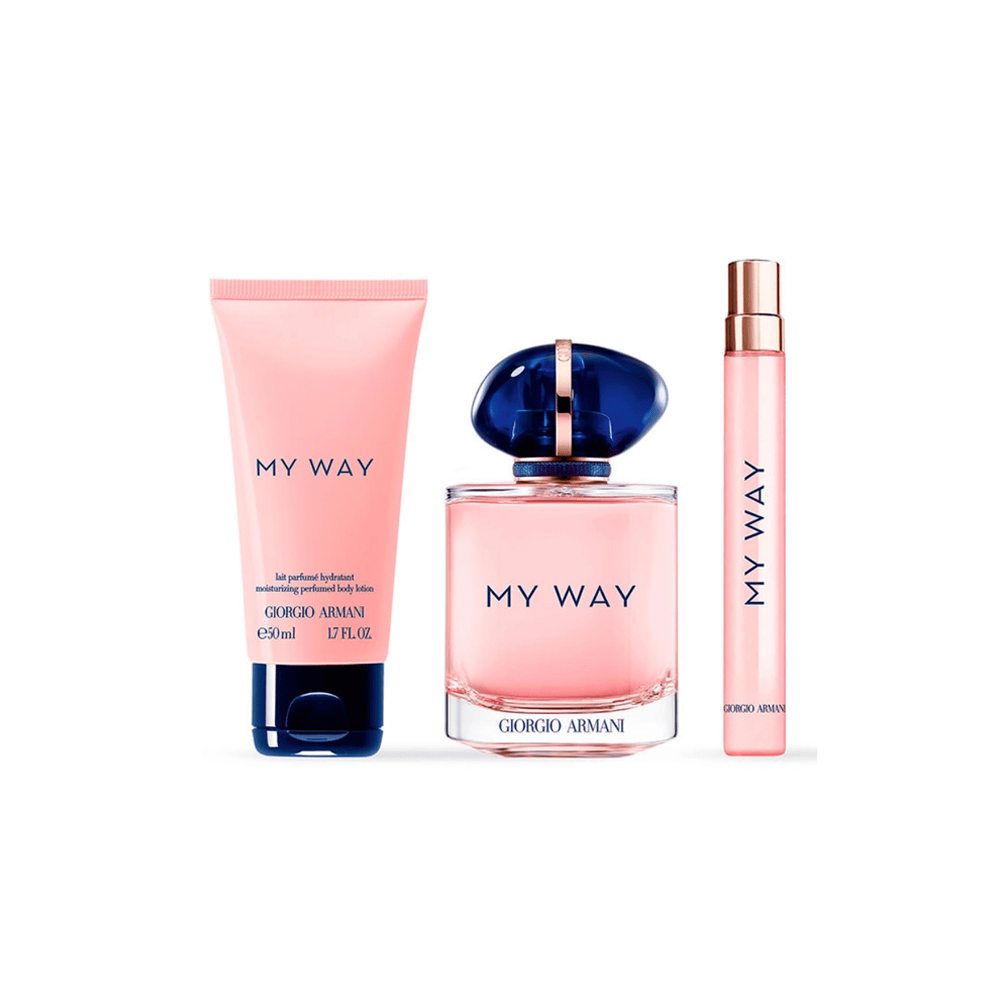 Giorgio Armani Set My Way 90 Ml +10 Mini + Body Lotion 50 Ml EDP (M)