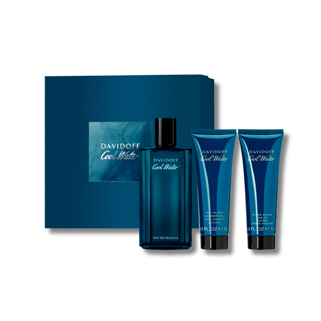 Davidoff Set Cool Water 125Ml Edt +75Ml Shower Gel + 75Ml After Shave Set (H)