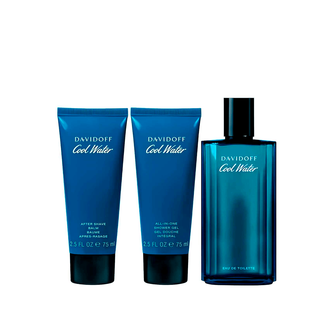 Davidoff Set Cool Water 125Ml Edt +75Ml Shower Gel + 75Ml After Shave Set (H)