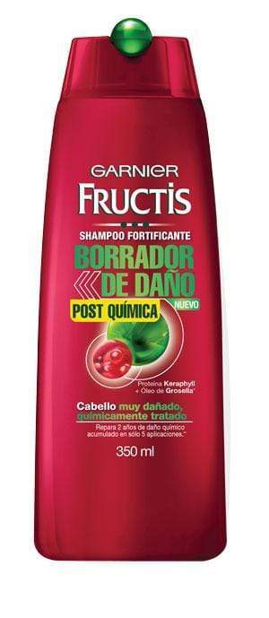 Garnier Fructis Shampoo Borrador de Daño Post Química 350 ML