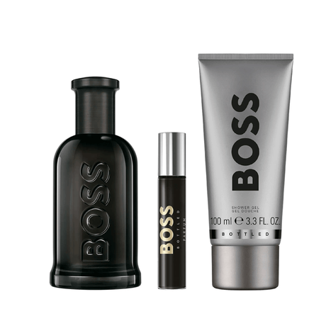 Hugo Boss Set 3Pcs Bottled Parfum 100Ml + 10Ml + 100Ml Shower Gel Set (H)