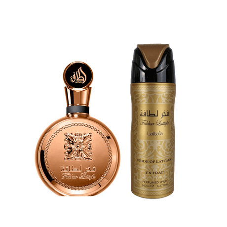 Lattafa Fakhar Extrat EDP 100 ml + Perfume Spray 200 ml (M)