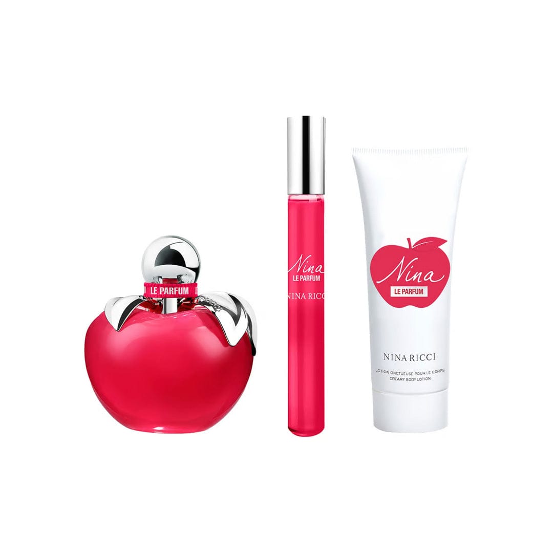 Nina Ricci Le Parfum Set 80ML +Mini 10ML + Body Lotion 75ML (M