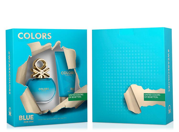 Benetton Colors Blue Set 80 ML + Crema 75 ML (M)