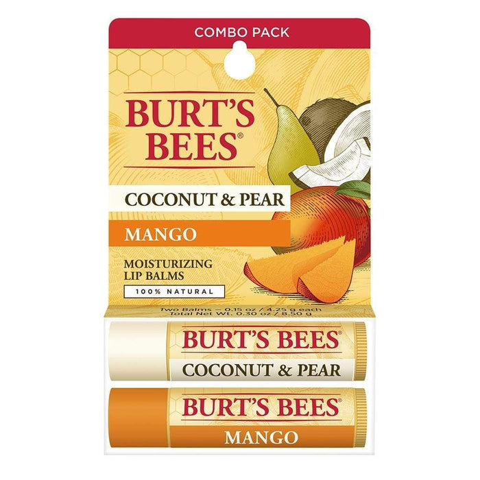 Burt's Bees Bálsamo labial Coco y Pera & Mango 2un