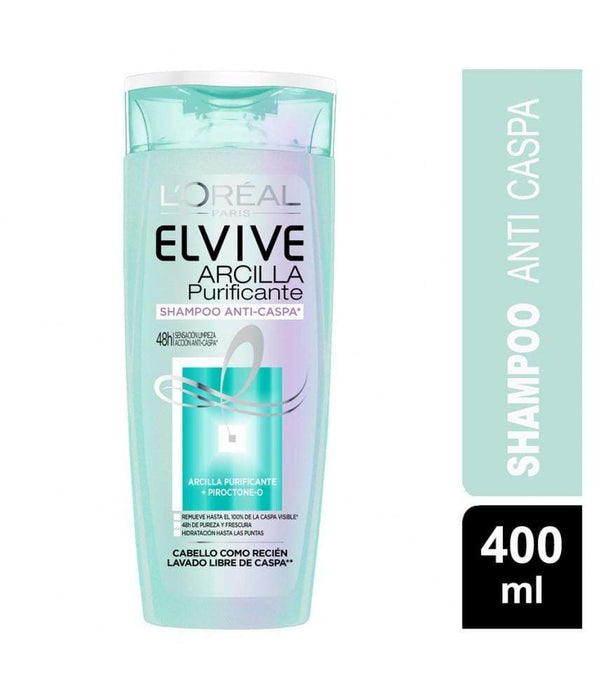Elvive Shampoo Arcilla Purificante Anti Caspa 400 ML