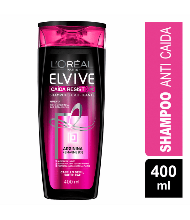 Elvive Shampoo Caída Resist X3 Arginia 400 ML