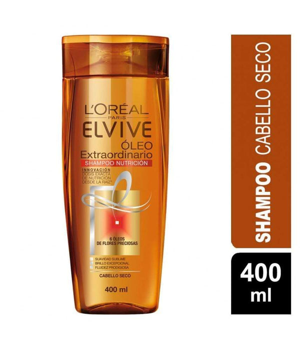 Elvive Shampoo Nutrición Óleo Extraordinario 6 Oleos 400 ML