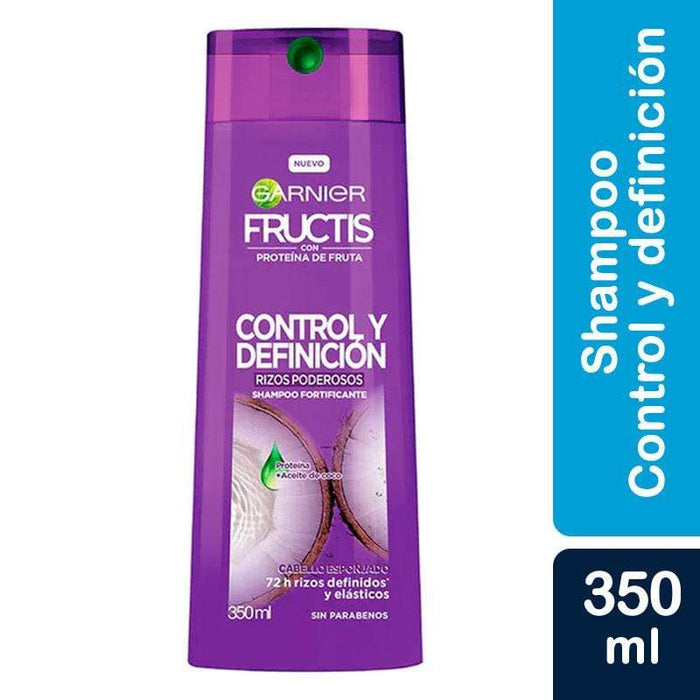 Garnier Fructis Shampoo Control y Definición Rizos Poderosos 350 ML