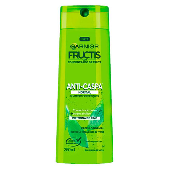 Garnier Fructis Shampoo Normal Anticaspa Piritiona de Zinc 350 ML
