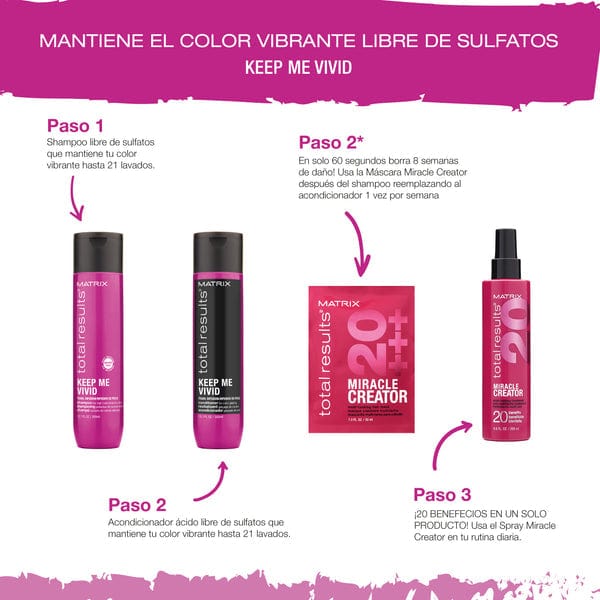 MATRIX MATRIX Shampoo Cabello Con Color sin Sulfatos Keep Me Vivid 300 ML